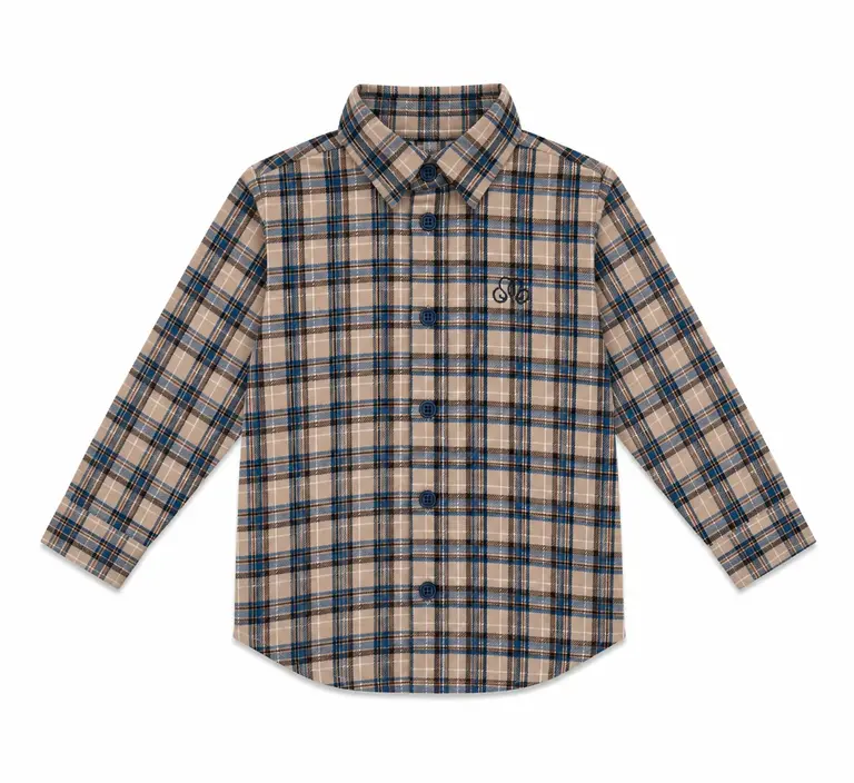 Natini Natini SHIRT SQUARE ARTHUR - BEIGE-BLUE