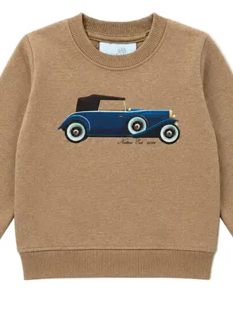 Natini Natini SWEATER CLASSIC CAR - BEIGE