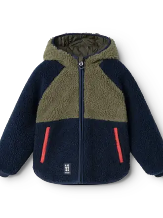 Liewood Liewood Jackson omkeerbare jas - Army Brown/Navy blue