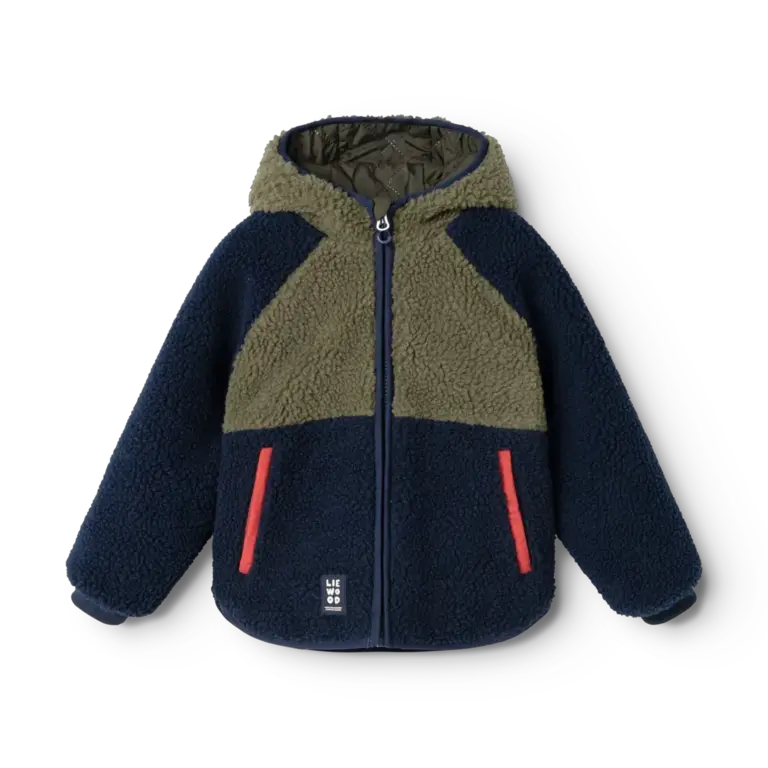 Liewood Liewood Jackson omkeerbare jas - Army Brown/Navy blue