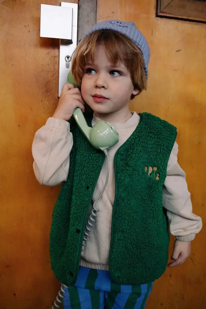 Sproet & Sprout Sproet & Sprout Loose teddy gilet - Deep green