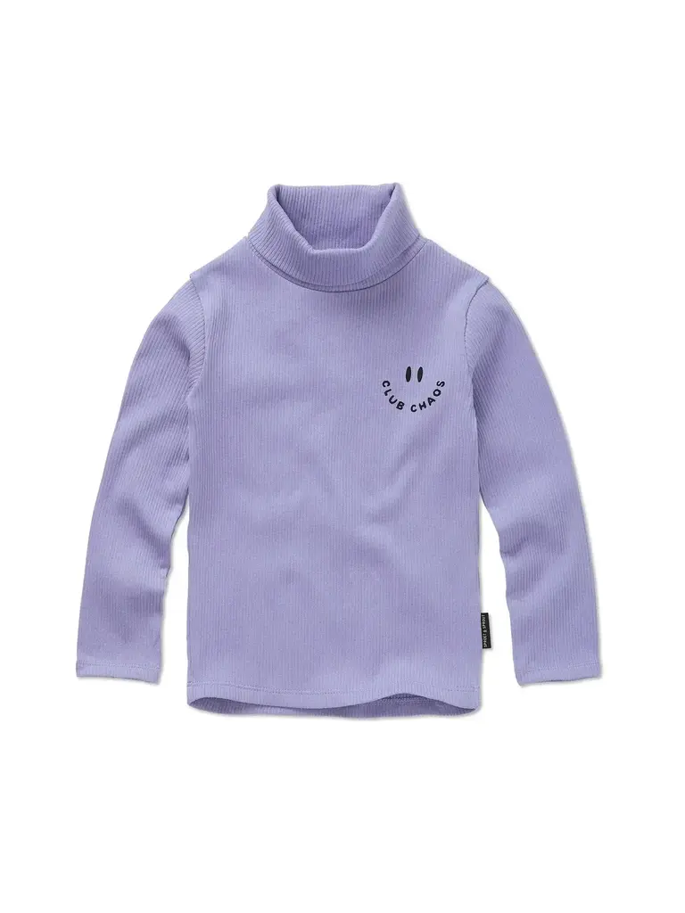 Sproet & Sprout Sproet & Sprout Rib turtle neck purple  - Crayon cloud