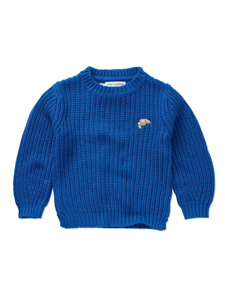 Sproet & Sprout Sproet & Sprout Sweater cable knit blue - Blueprint