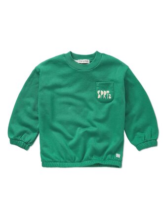 Sproet & Sprout Sproet & Sprout Sweatshirt Club Chaos green  - Deep green