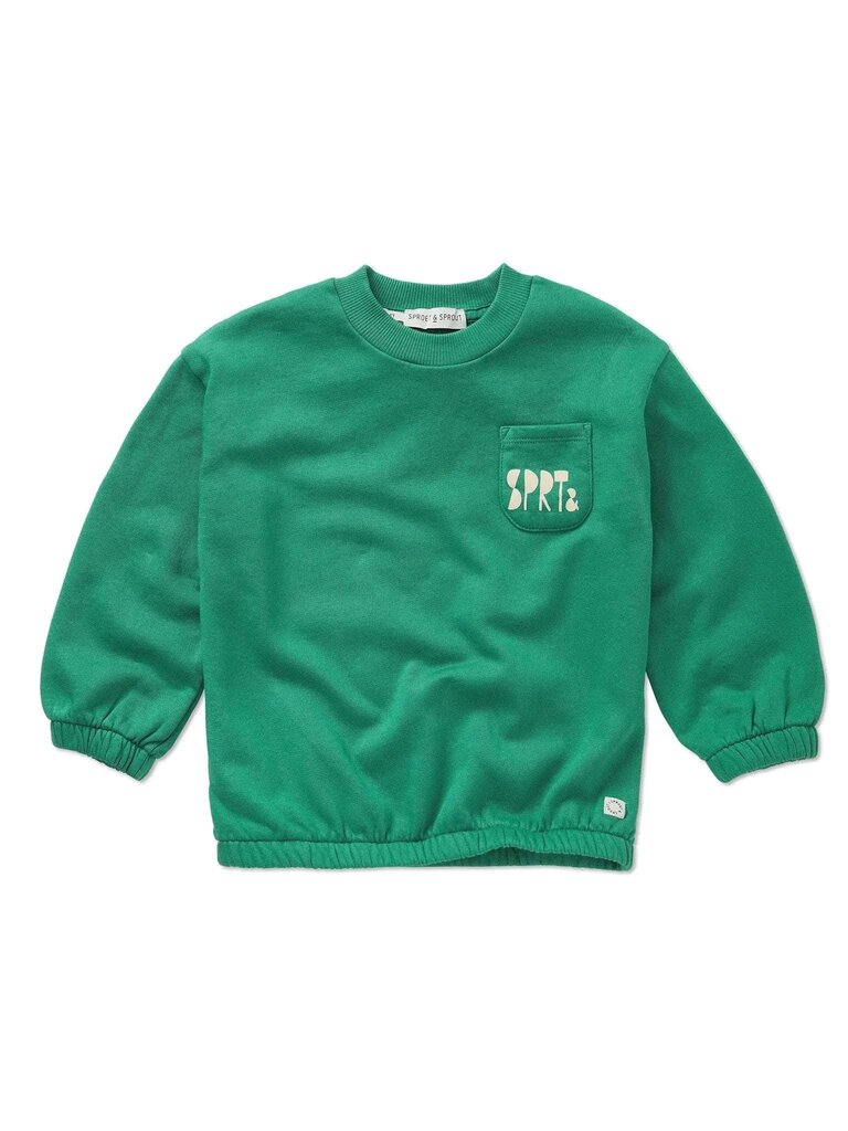 Sproet & Sprout Sproet & Sprout Sweatshirt Club Chaos green  - Deep green