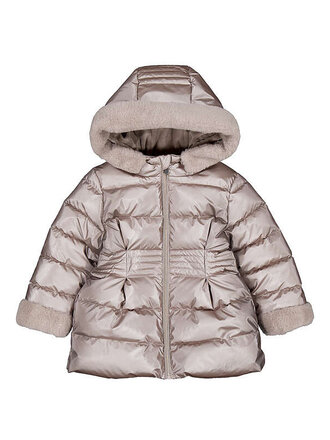 Mayoral Mayoral Metallic fauxfur puffer jacke - Col. Mole