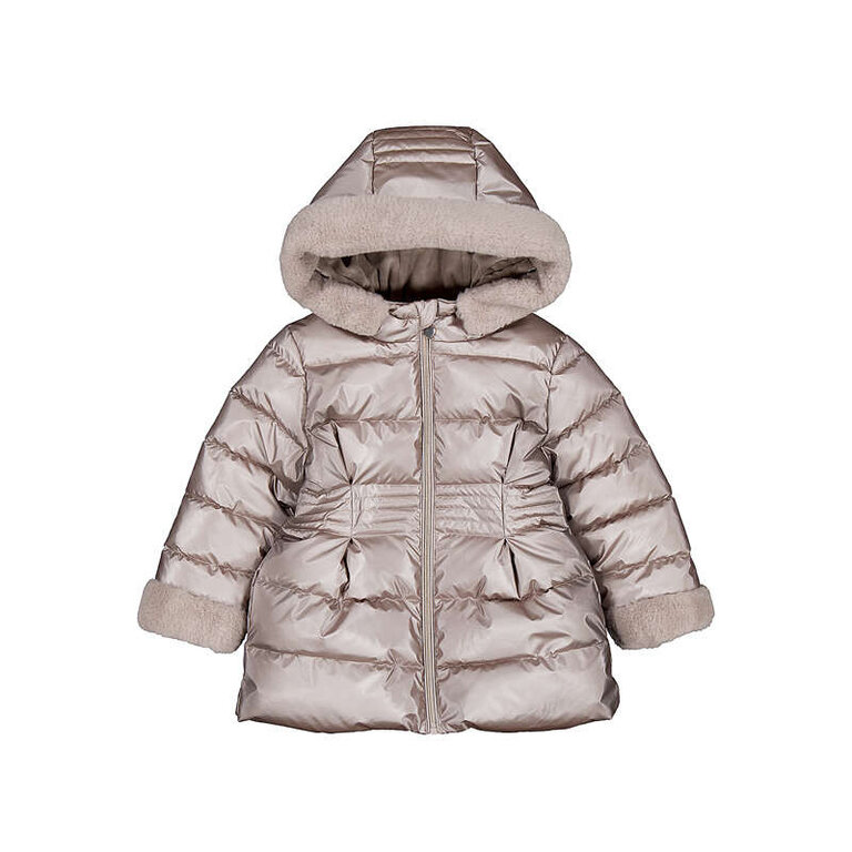 Mayoral Mayoral Metallic fauxfur puffer jacke - Col. Mole