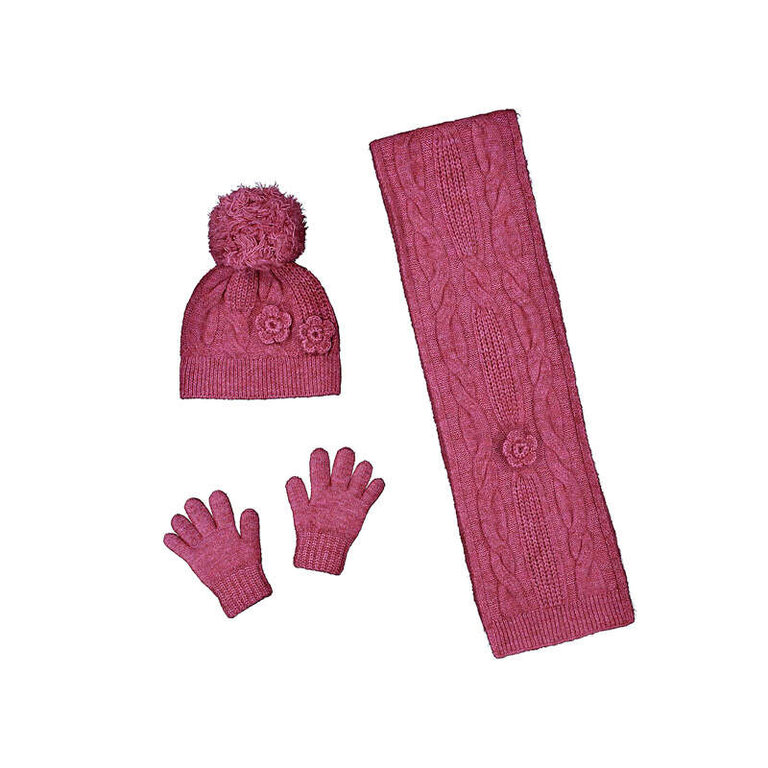Mayoral Mayoral 3D flower hat & scarf set     - petal mix