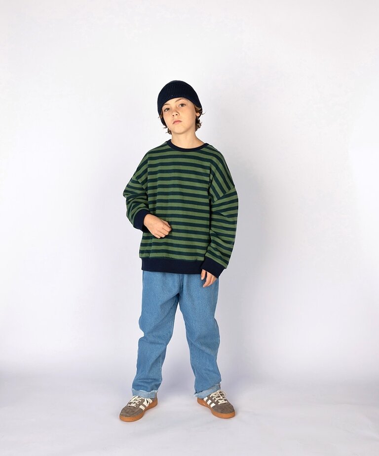 Nixnut Nixnut Rel Sweater - Moss Stripe