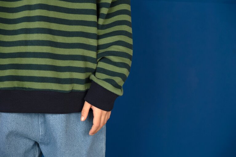 Nixnut Nixnut Rel Sweater - Moss Stripe