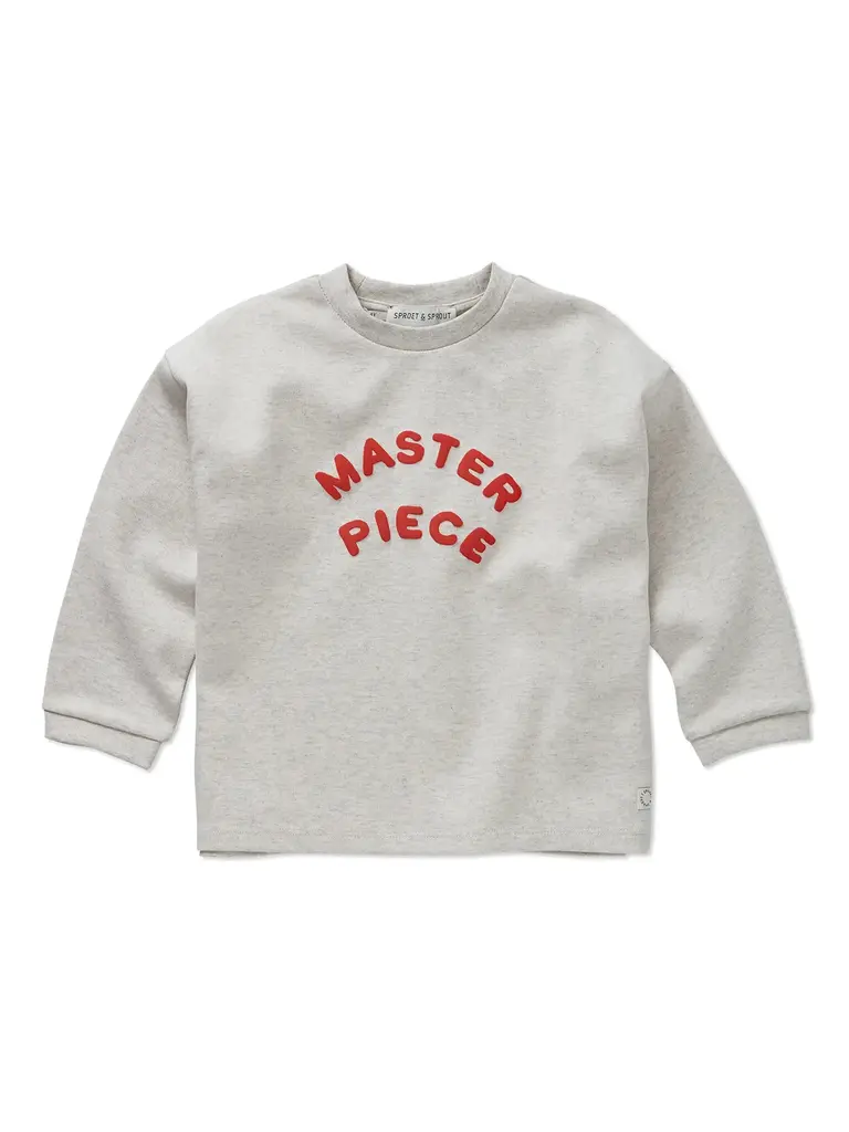 Sproet & Sprout Sproet & Sprout Sweatshirt boxy ls Master piece - Light grey melee