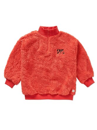 Sproet & Sprout Sproet & Sprout Sweatshirt anorak teddy  - Vivid red