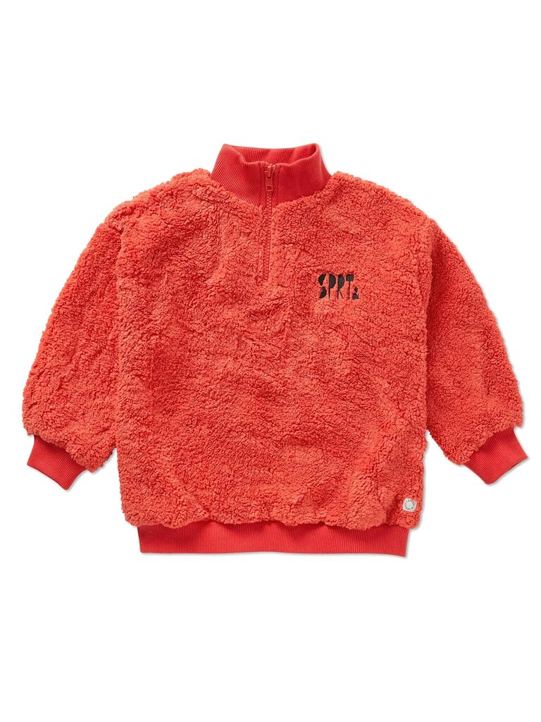Sproet & Sprout Sproet & Sprout Sweatshirt anorak teddy  - Vivid red