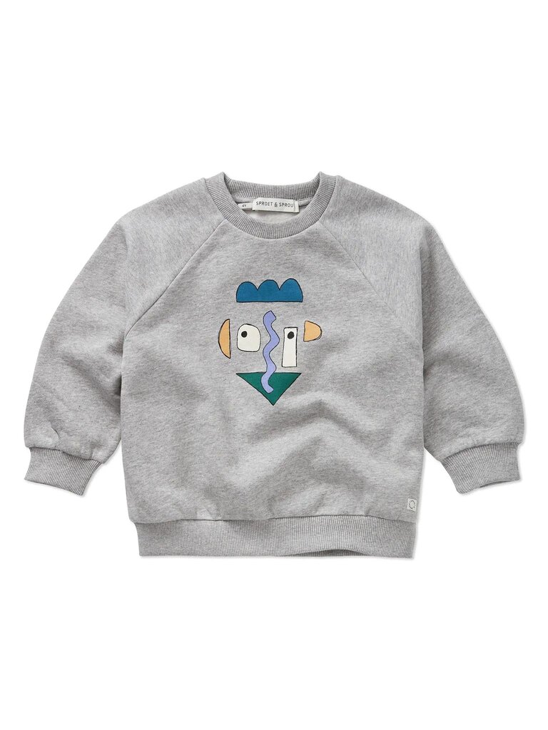 Sproet & Sprout Sproet & Sprout Sweatshirt raglan Self potrait grey - Grey melee
