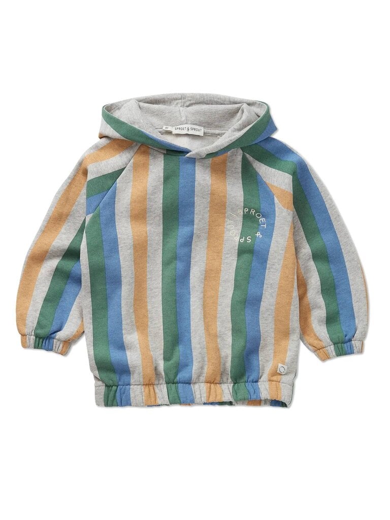 Sproet & Sprout Sproet & Sprout Sweatshirt hoody stripes  - Grey melee