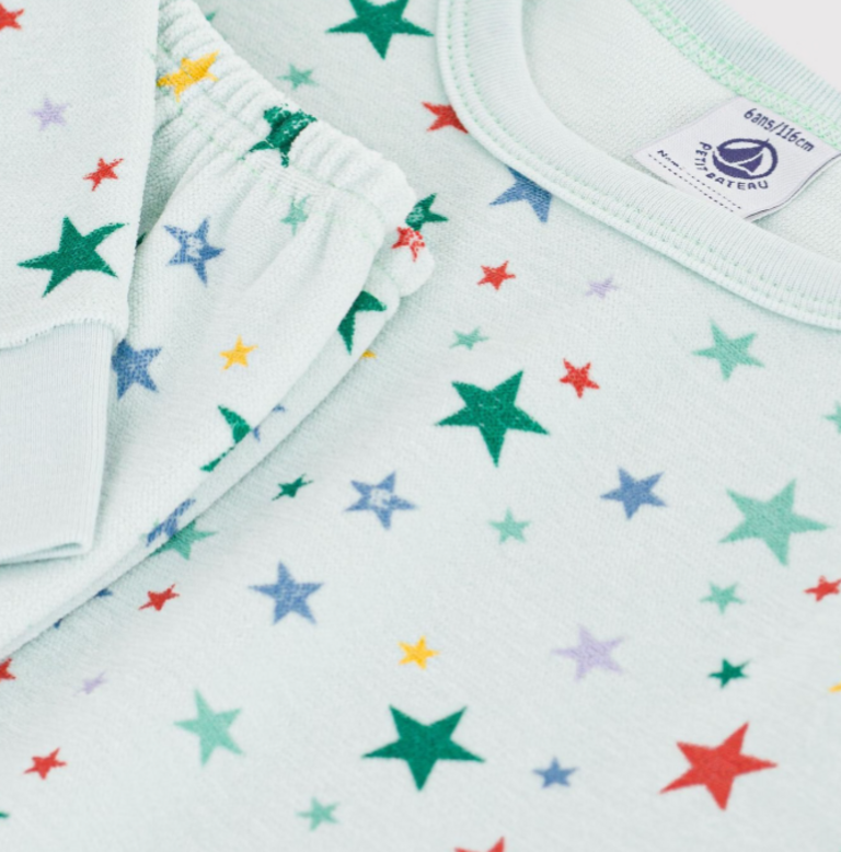 Petit Bateau Petit Bateau Pyjama velours - Sterrenprint