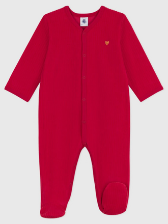 Petit Bateau Petit Bateau Pyjama Fluweel - Rood
