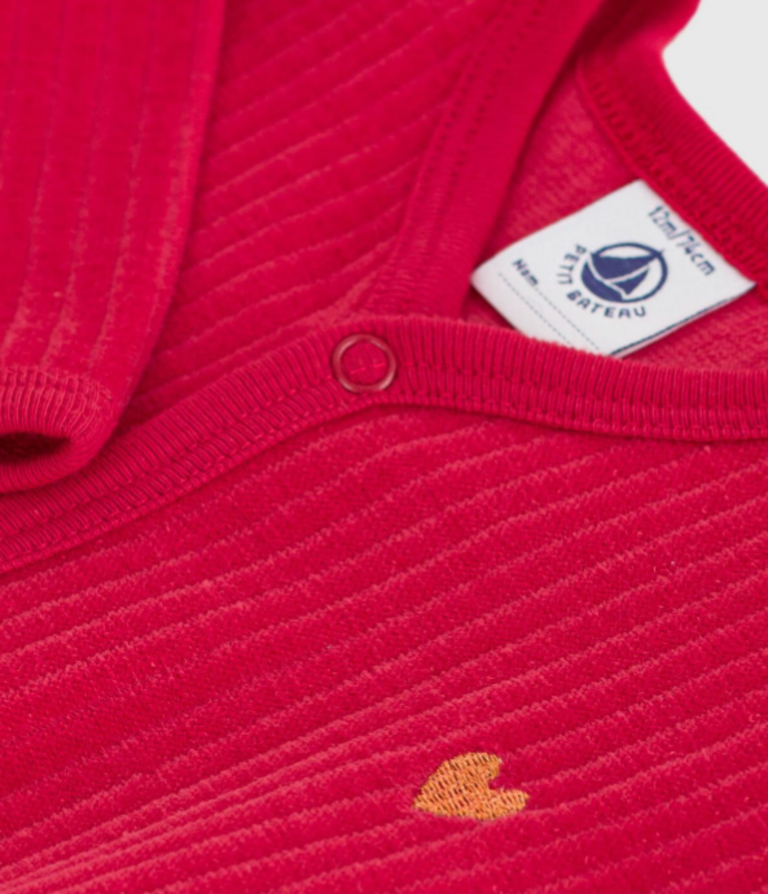 Petit Bateau Petit Bateau Pyjama Fluweel - Rood