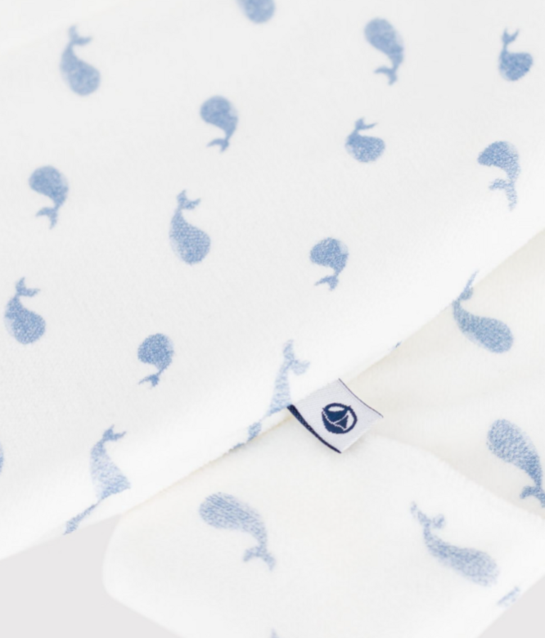 Petit Bateau Petit Bateau Pyjama Fluweel - Walvisprint