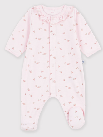 Petit Bateau Petit Bateau Pyjama Fluweel - Bloemenprint