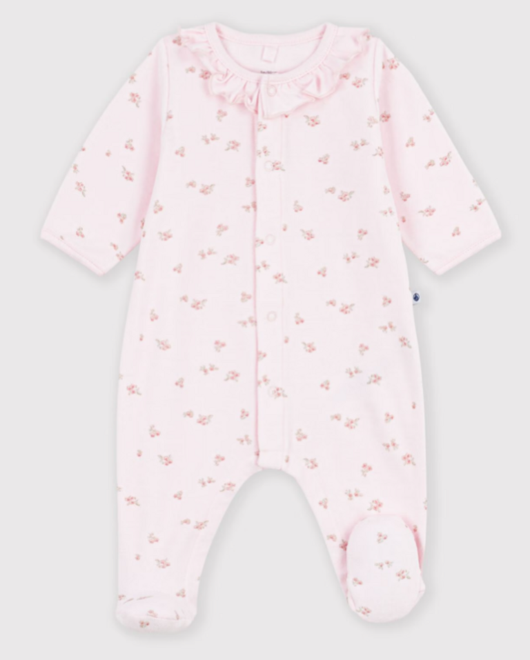 Petit Bateau Petit Bateau Pyjama Fluweel - Bloemenprint