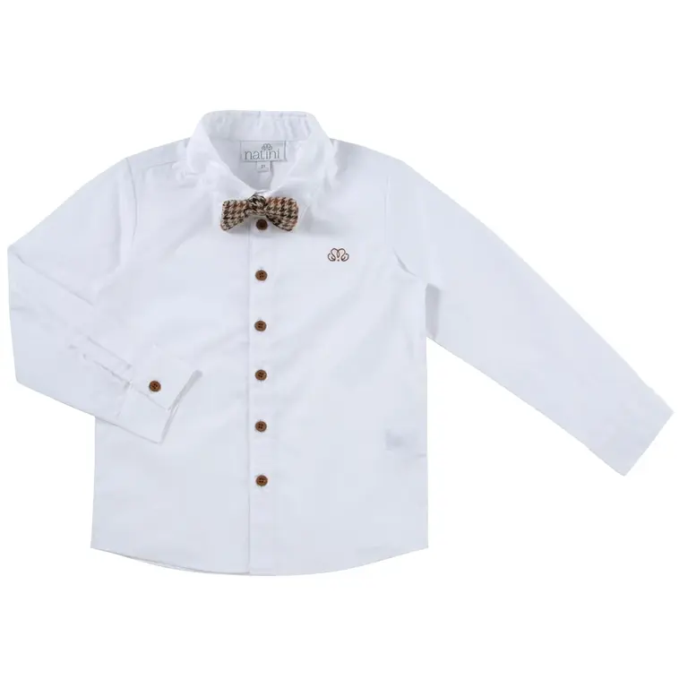 Natini Natini SHIRT PIERROT BOW SQUARE - WHITE