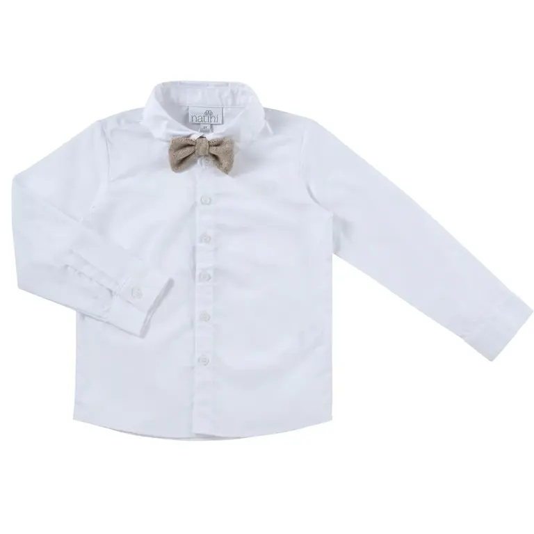 Natini Natini SHIRT CAS BOW - OFFWHITE