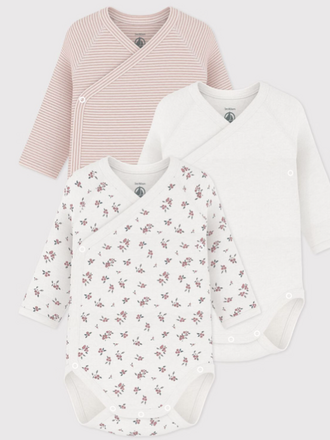 Petit Bateau Petit Bateau 3 Body's - Bloemenprint