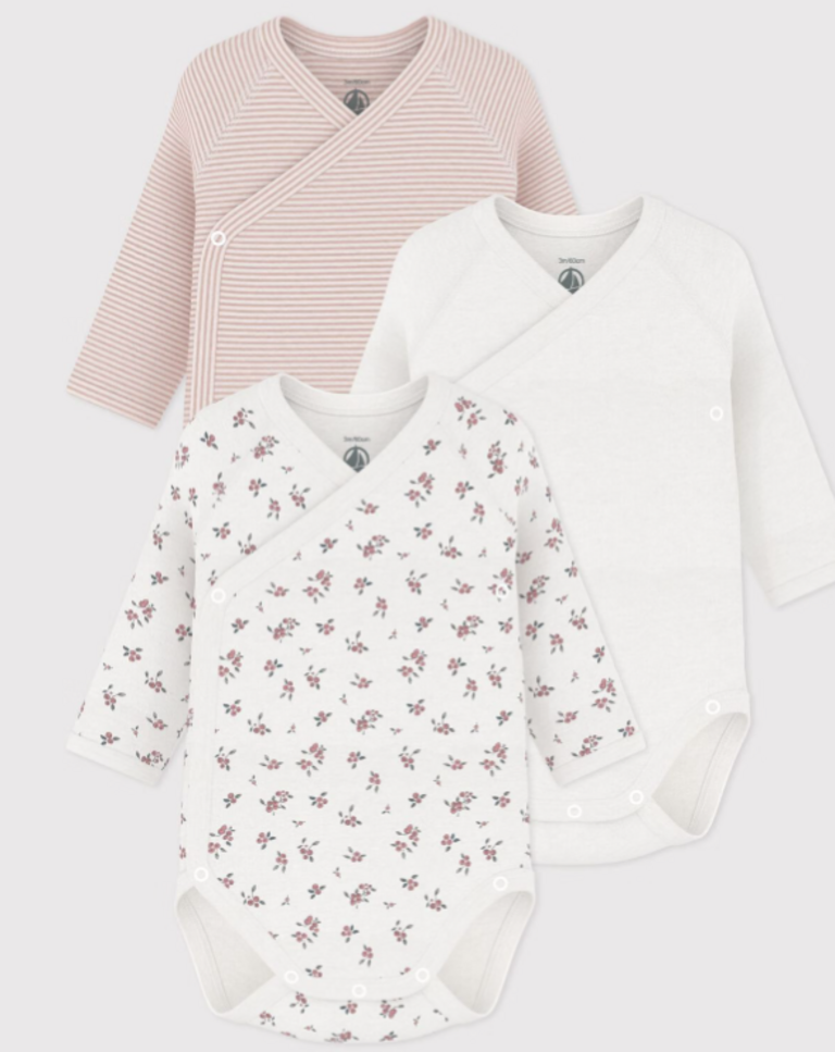 Petit Bateau Petit Bateau 3 Body's - Bloemenprint