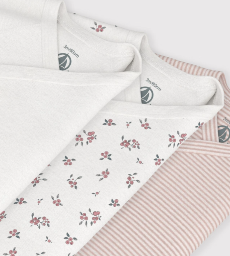 Petit Bateau Petit Bateau 3 Body's - Bloemenprint