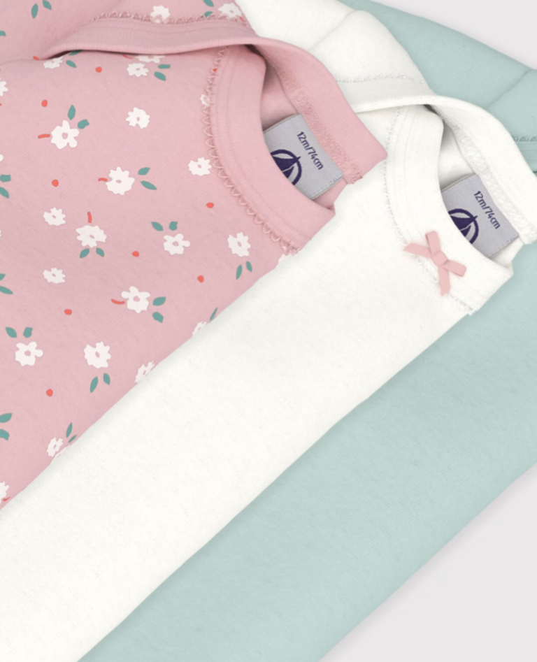Petit Bateau Petit Bateau 3 Body's - Bloemenprint