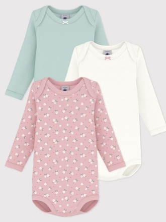 Petit Bateau Petit Bateau 3 Body's - Bloemenprint