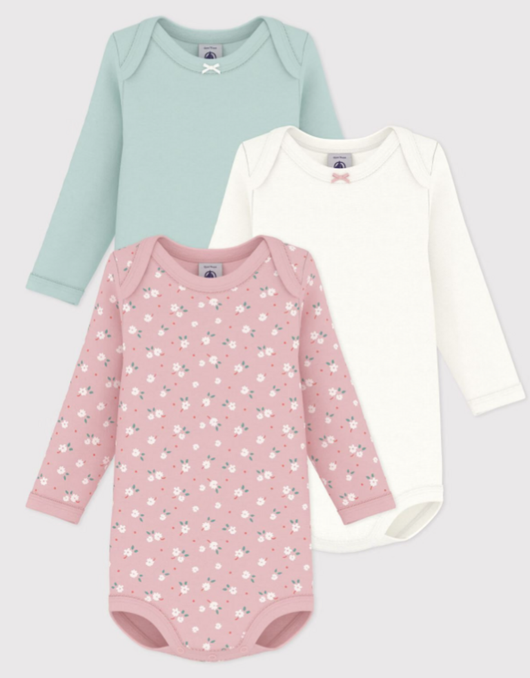 Petit Bateau Petit Bateau 3 Body's - Bloemenprint