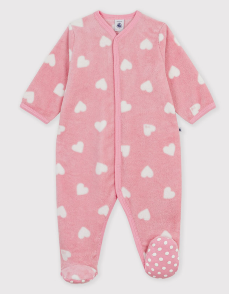 Petit Bateau Petit Bateau Pyjama Fleece - Hartjesprint