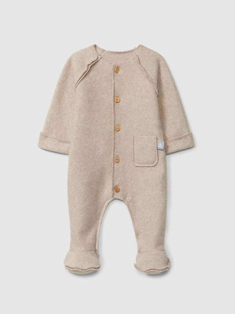 Snug Snug cotton fleece romper - Beige