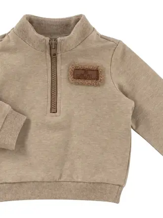 Natini Natini SWEATER ZIPPER TEDDY - BEIGE