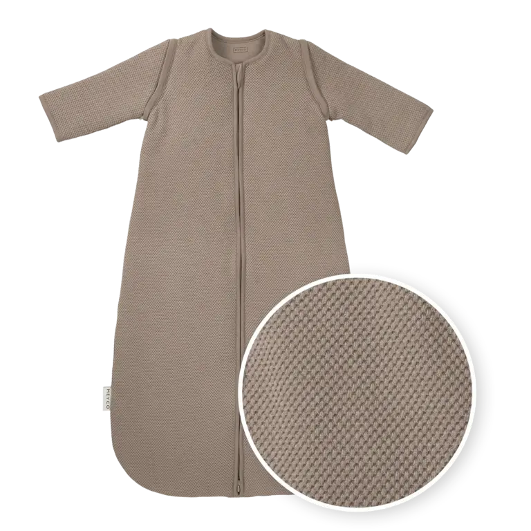 Meyco Slaapzak winter Afritsbaar 90cm - Dark Taupe