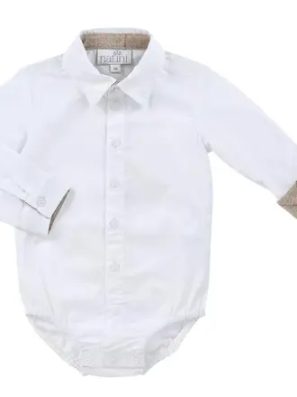 Natini Natini BODYSHIRT CAS SQUARE - OFFWHITE