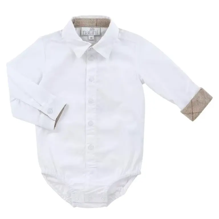 Natini Natini BODYSHIRT CAS SQUARE - OFFWHITE
