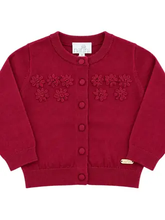 Natini Natini CARDIGAN FLORANCE - BORDEAUX