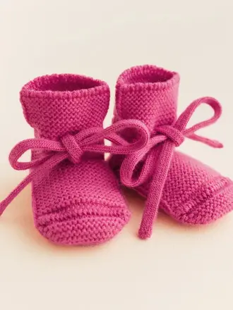 Hvid Hvid Booties - Fushia