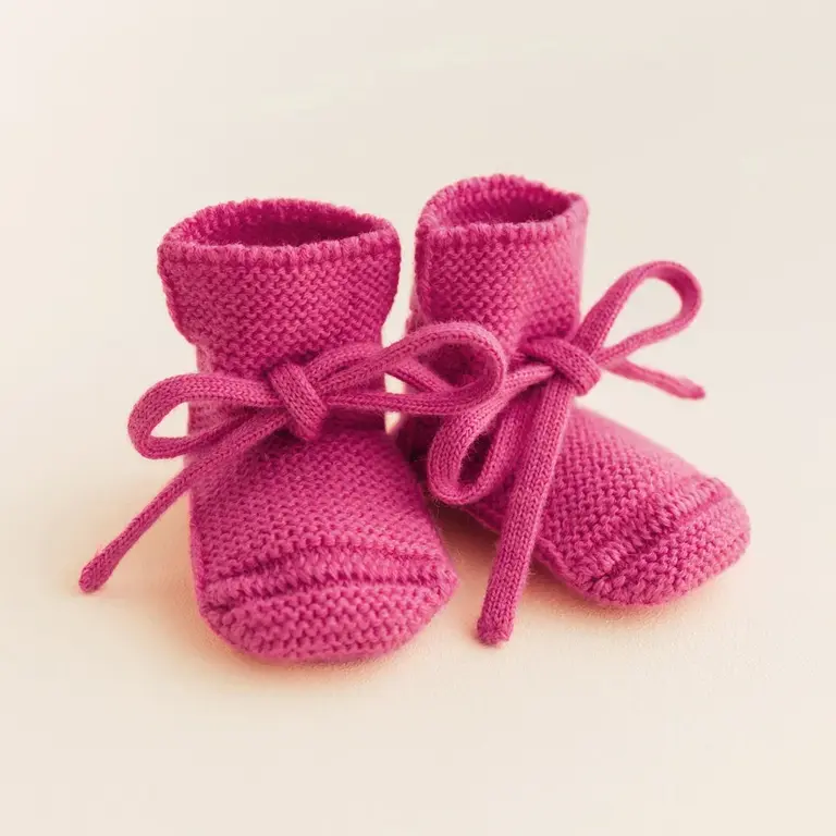 Hvid Hvid Booties - Fushia