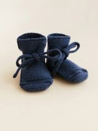 Hvid Hvid Booties - Blue
