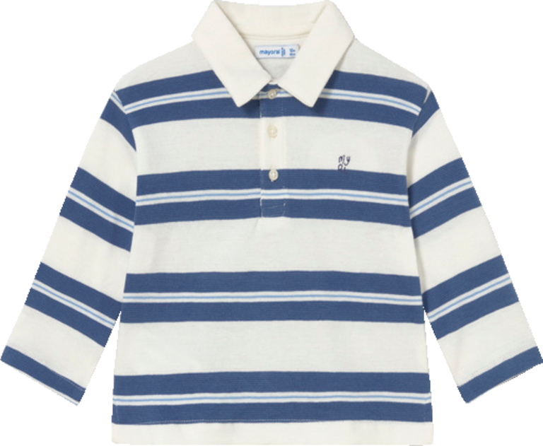 Mayoral Mayoral l/s stripes polo              - Indigo