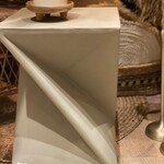 Bijzettafel vezelcement grijs zigzag