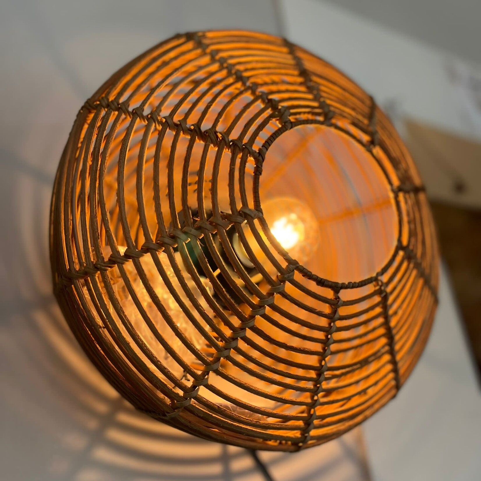 Wandlamp rotan