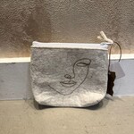 Vilten tasje/portemonnee met gezicht