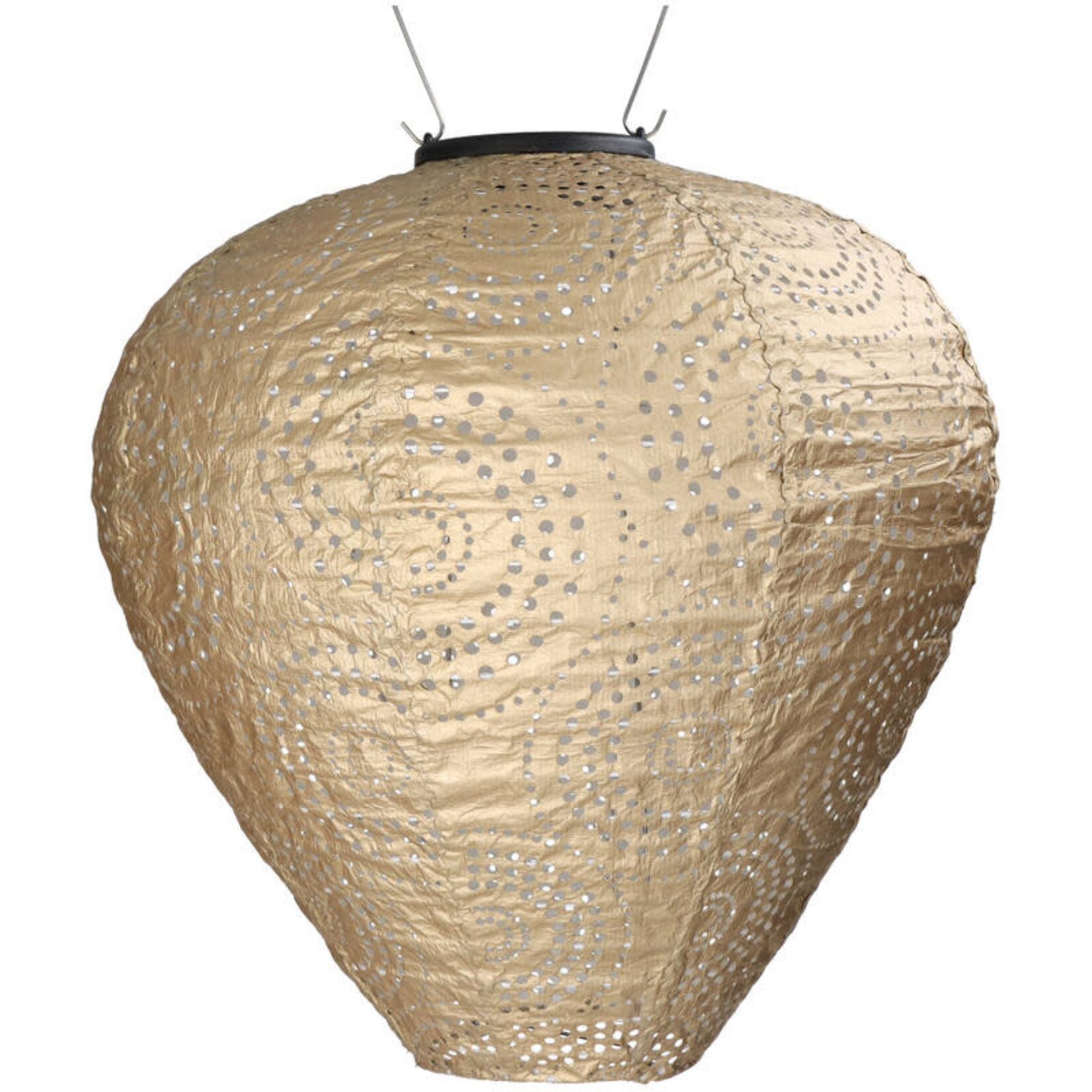 Solar lampion goud 30x30x30