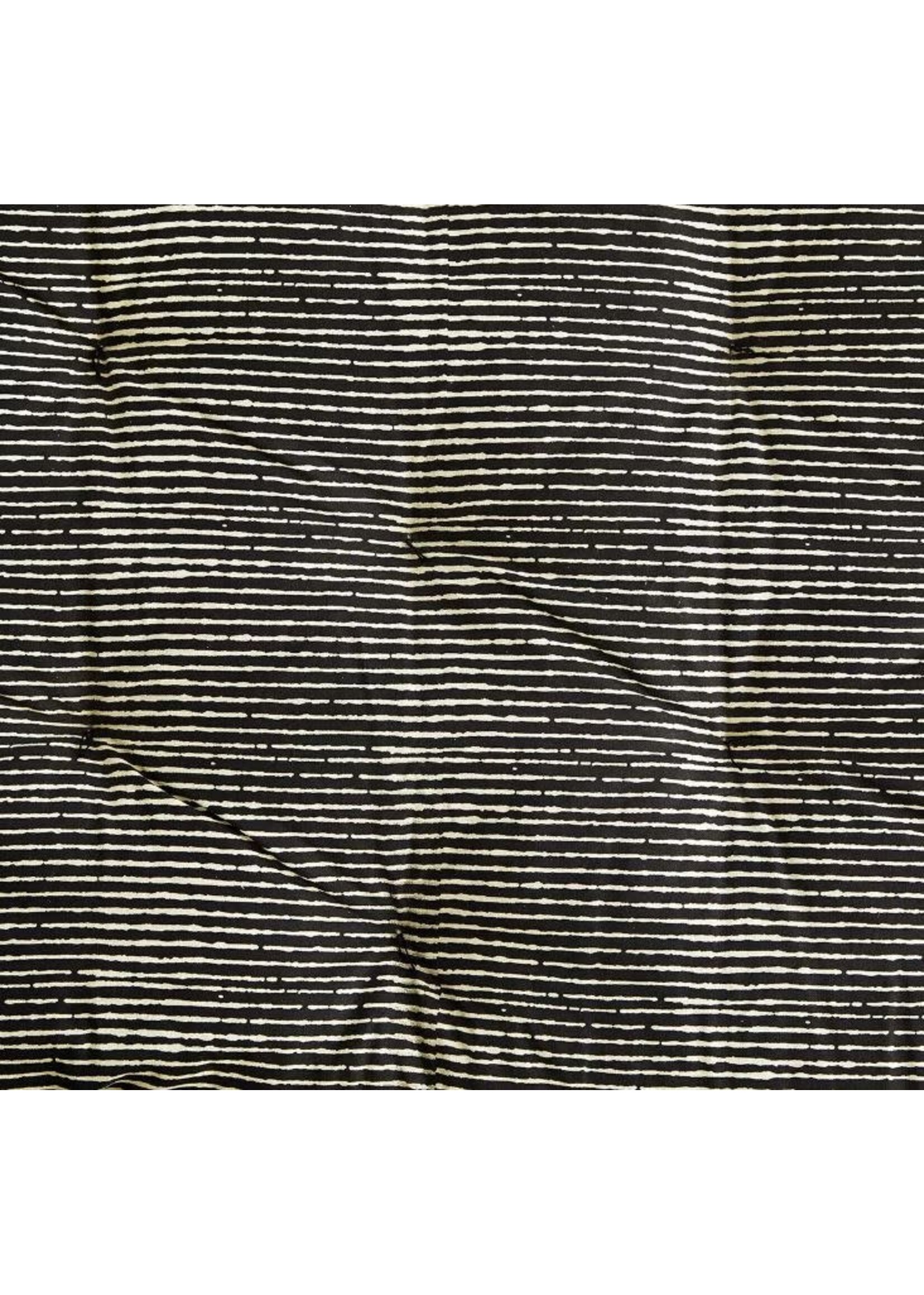 Madam Stoltz Double sided printed cotton mattress 70x180cm Black, off-white