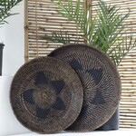 bamboe schaal bruin/donkerbruin 40 cm